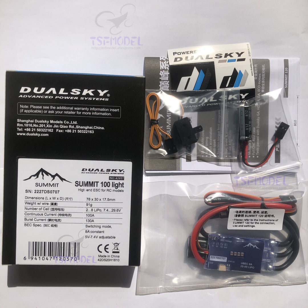 DUALSKY SUMMIT100A SUMMIT 100 light 100A Electronic Speed Controller E ...